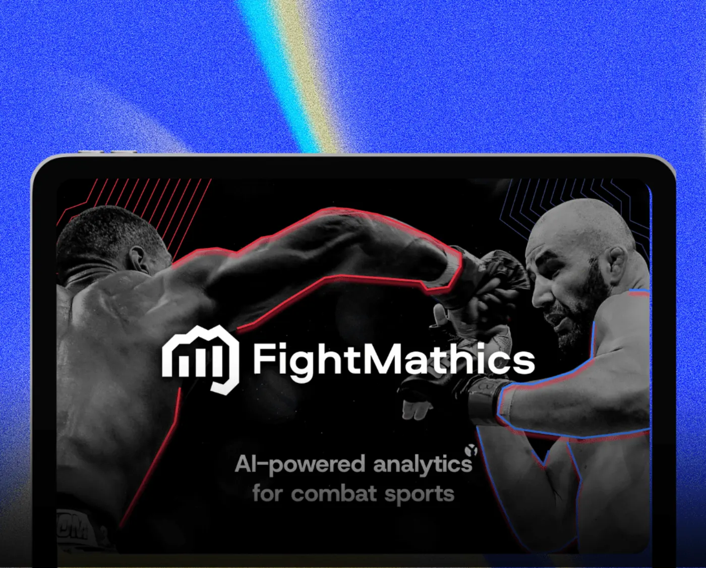 Pitch deck for Fightmathics, a combat-sports video analytics startup