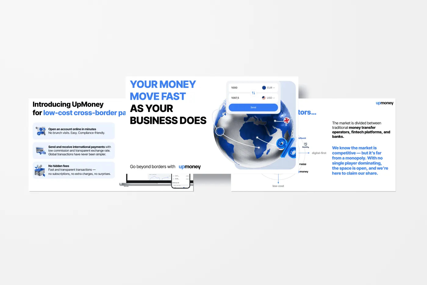 Pitch deck and market research for a FinTech startup