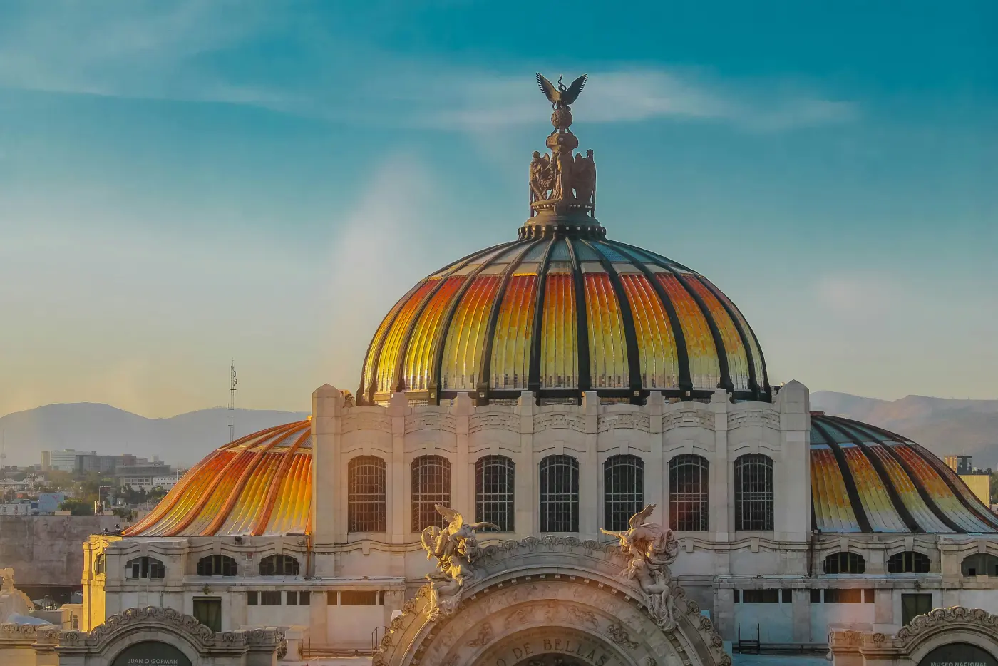 Palacio de Bellas Artes dome in Mexico City
